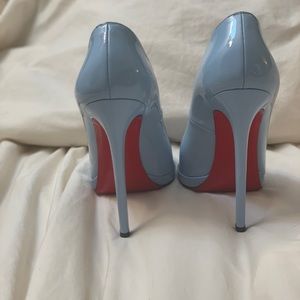 Sky Blue Louboutin Pigalle Plato Heels